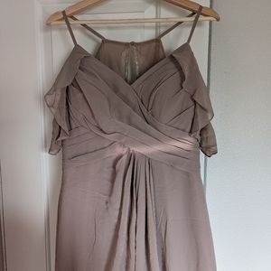 Azazie Dakota Taupe Bridesmaid Dress